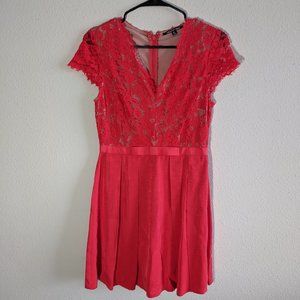 Gianni Bini Laced Red Dress M